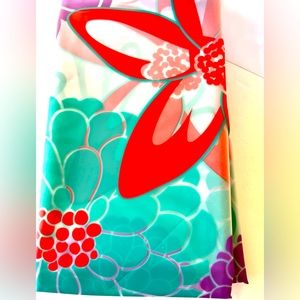 Retro Flowers Peva Shower Curtain Purple Blue Pink Flower Power 70’s